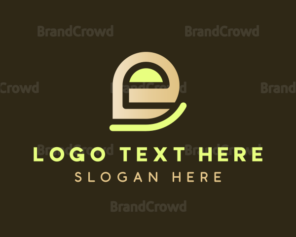 Modern Yellow Letter E Logo
