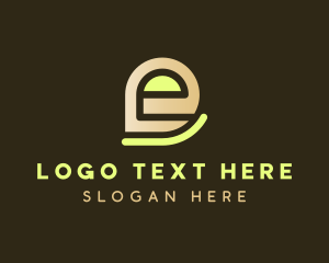 Letter E - Modern Yellow Letter E logo design