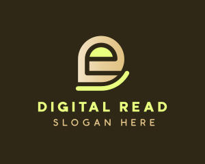 Ebook - Modern Yellow Letter E logo design