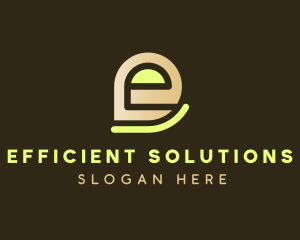 Modern Yellow Letter E logo design