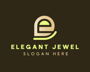 Modern Yellow Letter E logo design