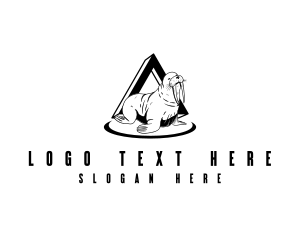 Walrus - Iceberg Mountain Walrus logo design