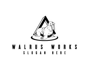 Walrus - Iceberg Mountain Walrus logo design