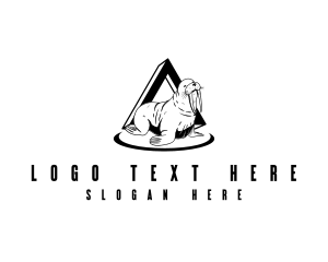 Animal - Iceberg Mountain Walrus logo design