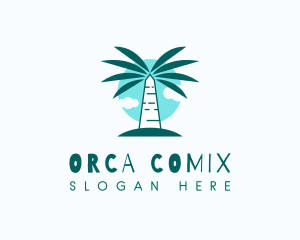 Tropical Palm Tree Logo