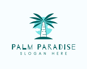 Tropical Palm Tree logo design