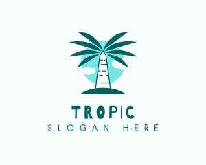 Tropical Palm Tree logo design