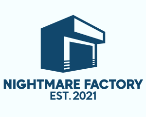 Blue Silhouette Warehouse  logo design