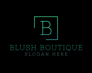 Serif Square Fashion Boutique logo design