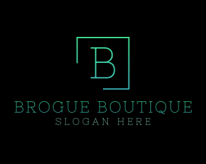 Serif Square Fashion Boutique logo design