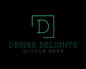 Serif Square Fashion Boutique logo design