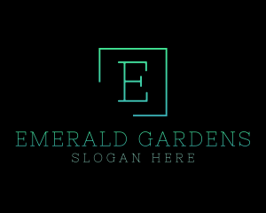 Serif Square Fashion Boutique logo design