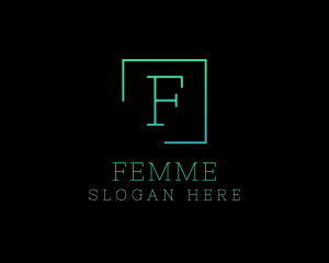 Serif Square Fashion Boutique logo design