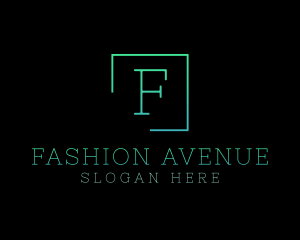 Serif Square Fashion Boutique logo design