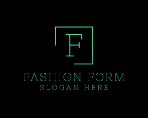 Serif Square Fashion Boutique logo design