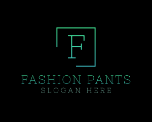 Serif Square Fashion Boutique logo design