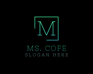 Serif Square Fashion Boutique logo design