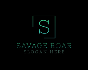 Serif Square Fashion Boutique logo design