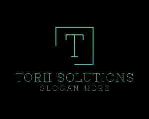 Serif Square Fashion Boutique logo design