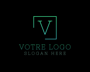 Serif Square Fashion Boutique logo design