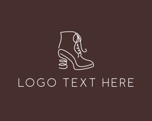 Kicks - Design del logo stivali da scarpa da moda