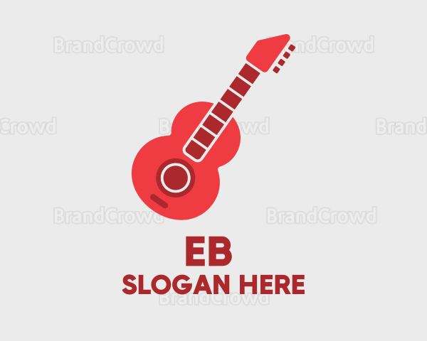 Red Guitar Player Logo