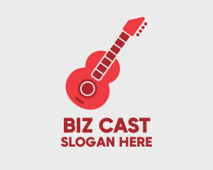 Red Guitar Player Logo