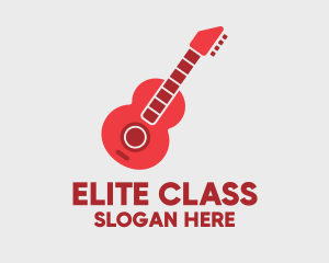 Red Guitar Player logo design