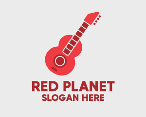 Red Guitar Player logo design