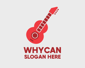 String Instrument - Red Guitar Player logo design