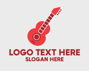 Red Guitar Player Logo