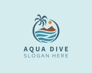 Island Beach Vacation logo design