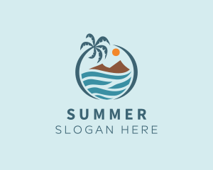 Island Beach Vacation logo design