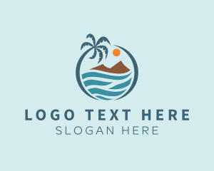 Tropical - Island Beach Vacation logo design