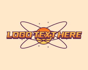 Heavenly Bodies - Cosmic Planet Orbit logo design