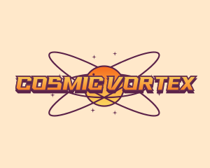 Cosmic Planet Orbit logo design