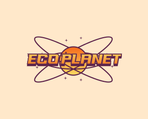 Cosmic Planet Orbit logo design