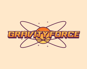 Gravity - Cosmic Planet Orbit logo design