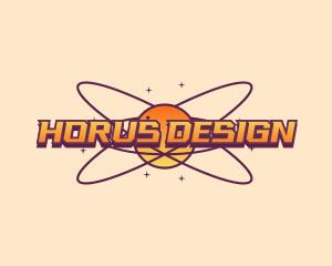 Cosmic Planet Orbit logo design