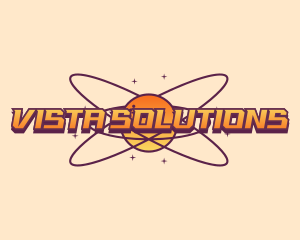 Cosmic Planet Orbit logo design