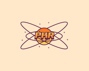 Proton - Cosmic Planet Orbit logo design