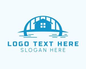 Land Developer - House Apartment Bridge logo design