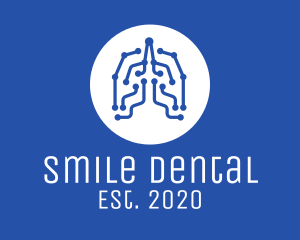 Pulmonary - Blue Lung Circuits logo design