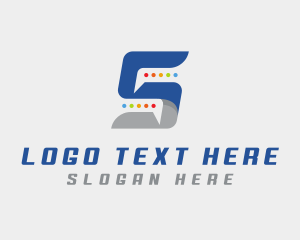 Number 5 - Chat Messaging Letter S logo design
