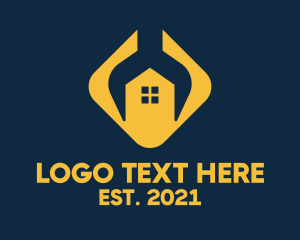 Tool - Yellow House Wrench logo design