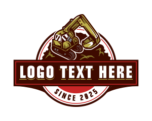 Equipment - Excavator Construction Equipment logo design