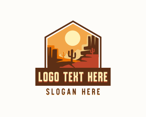 Trekking - Desert Travel Tour logo design