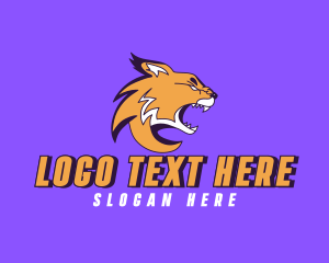 Cartoon - Wild Angry Cougar logo design