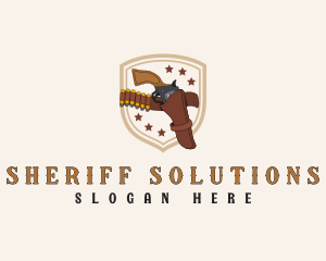 Revolver Gun Holster logo design