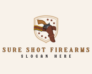 Revolver Gun Holster logo design